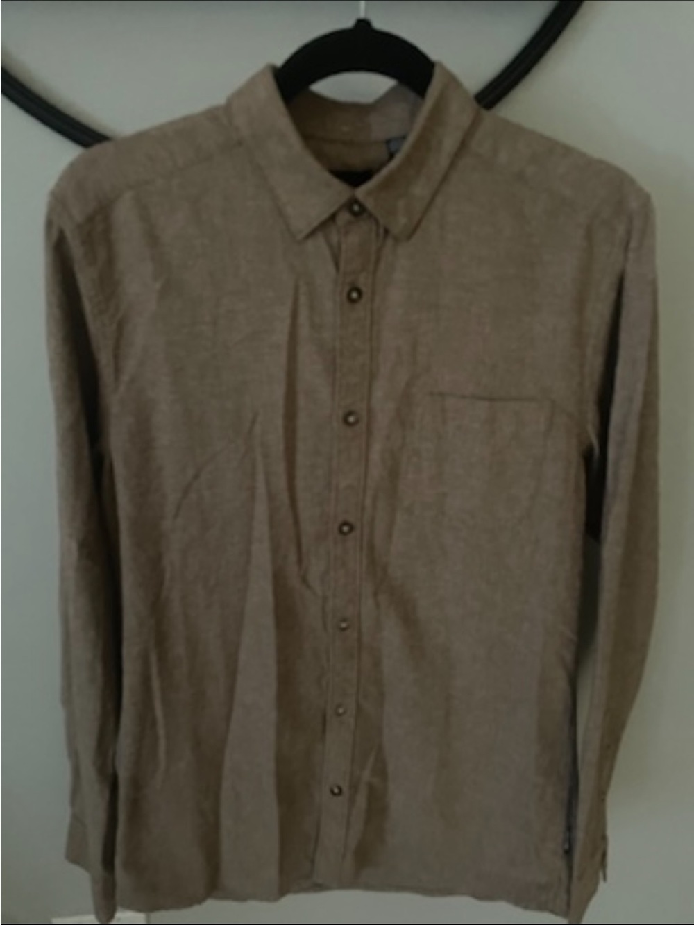 ONLY & SONS Men's Casual Button-Down Shirt in Light Brown